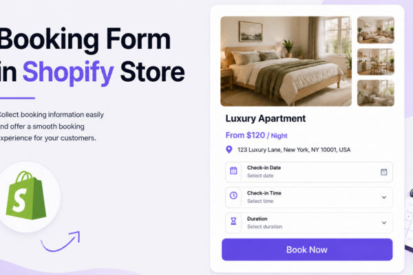 Shopify booking form