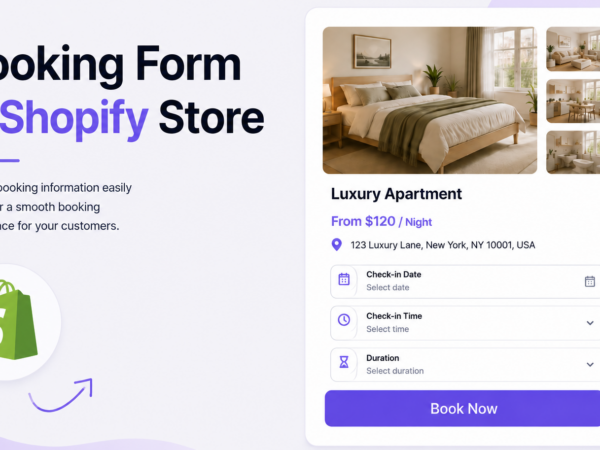 Shopify booking form