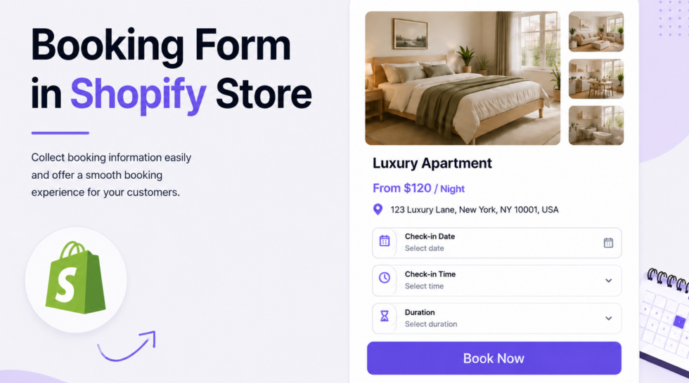 Shopify booking form