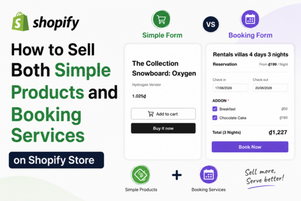 Booking service on shopify store