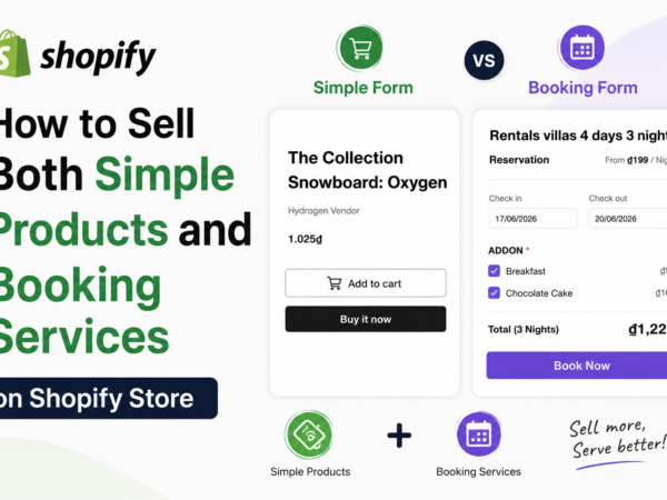 Booking service on shopify store
