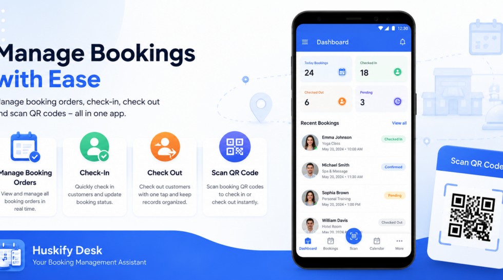 Huskify Desk - mobile booking management