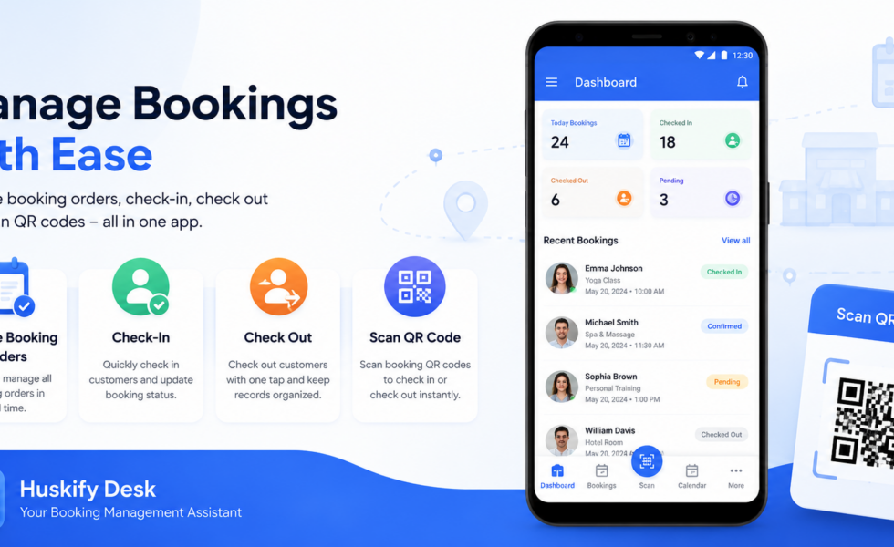 Huskify Desk - mobile booking management